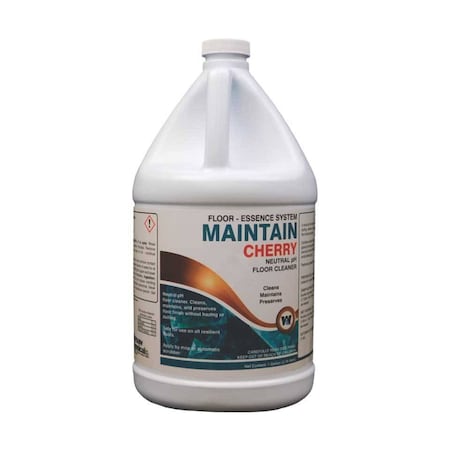 Warsaw Chemical Maintain - Cherry, Floor Cleaner with neutral pH, Cherry Scent, 1-Gallon, 4PK 21386-0000004